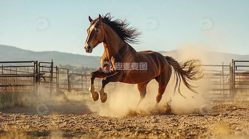 高清大图下载【趣麦麦图】奔腾的骏马