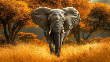 非洲大草原雄象