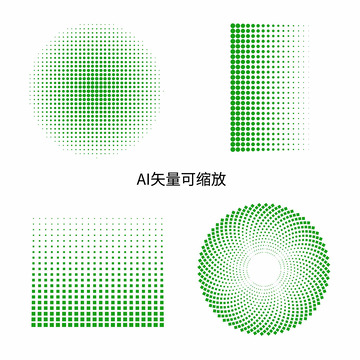 矢量圆点渐变创意几何波点形状合集