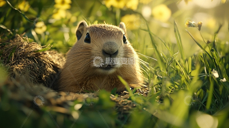 高清大图下载【趣麦麦图】草原犬鼠