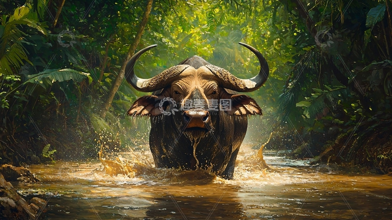 高清大图下载【趣麦麦图】非洲水牛