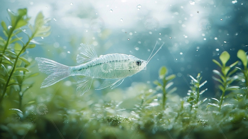高清大图下载【趣麦麦图】水下蓝色小鱼
