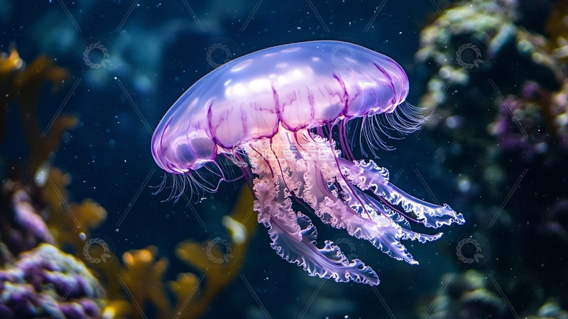 高清大图下载【趣麦麦图】紫色水母