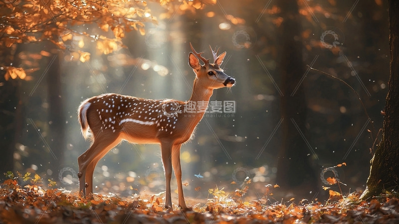 高清大图下载【趣麦麦图】森林小鹿