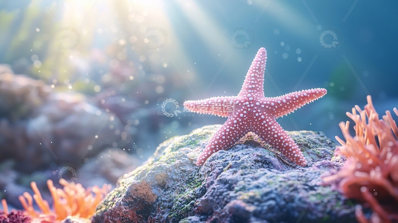 高清大图下载【趣麦麦图】阳光下的海星