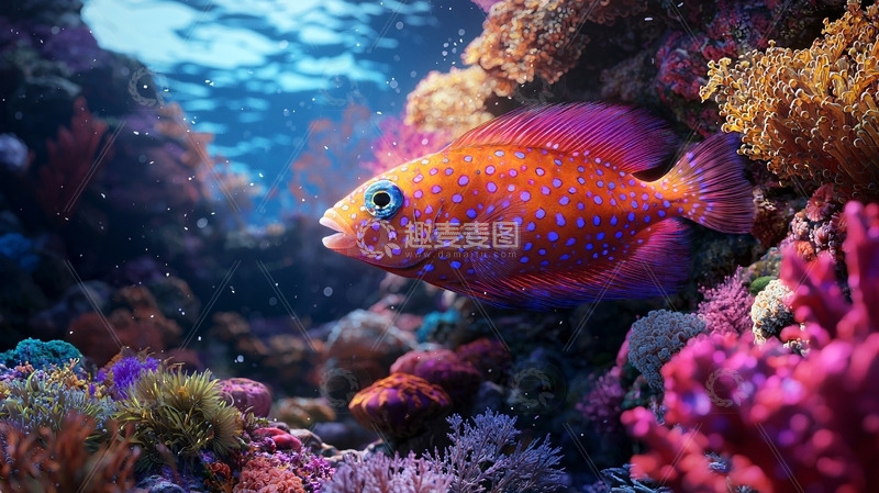 高清大图下载【趣麦麦图】珊瑚礁鱼类