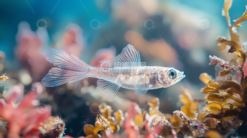 高清大图下载【趣麦麦图】透明小鱼珊瑚礁