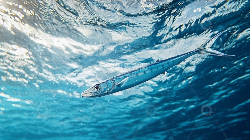 高清大图下载【趣麦麦图】水中掠过的梭鱼