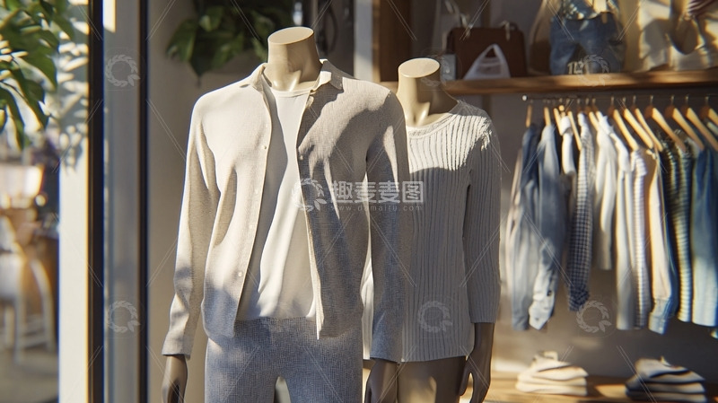 高清大图下载【趣麦麦图】服装店橱窗