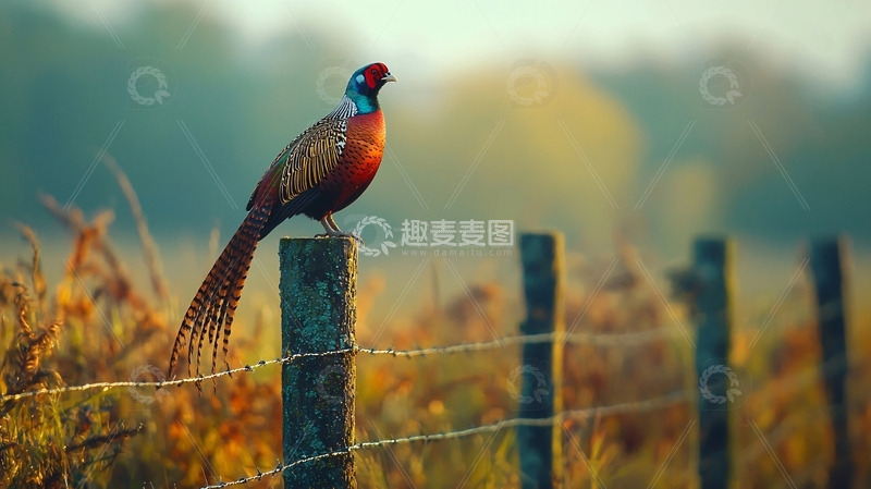 高清大图下载【趣麦麦图】环颈雉