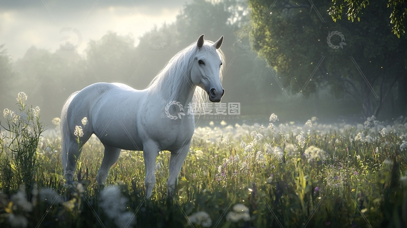 高清大图下载【趣麦麦图】白马
