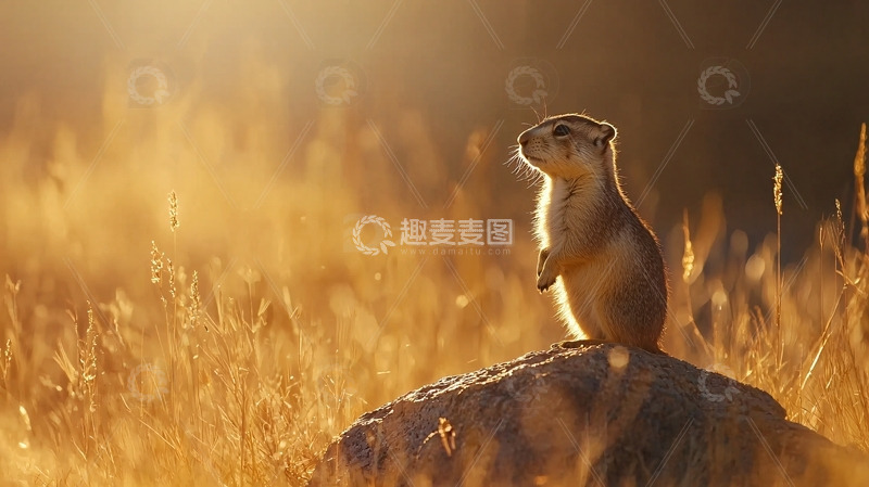 高清大图下载【趣麦麦图】草原犬鼠