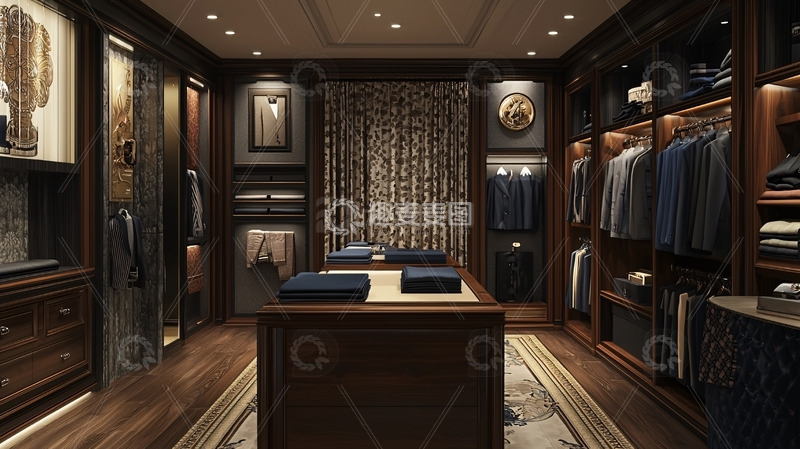 高清大图下载【趣麦麦图】高级男士衣帽间