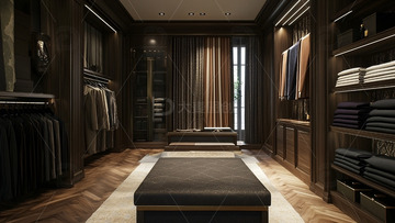 高端男士服装定制衣帽间