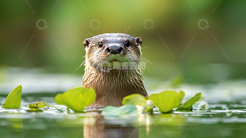 高清大图下载【趣麦麦图】水獭头部特写