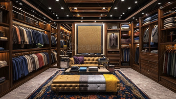 奢华男士衣帽间