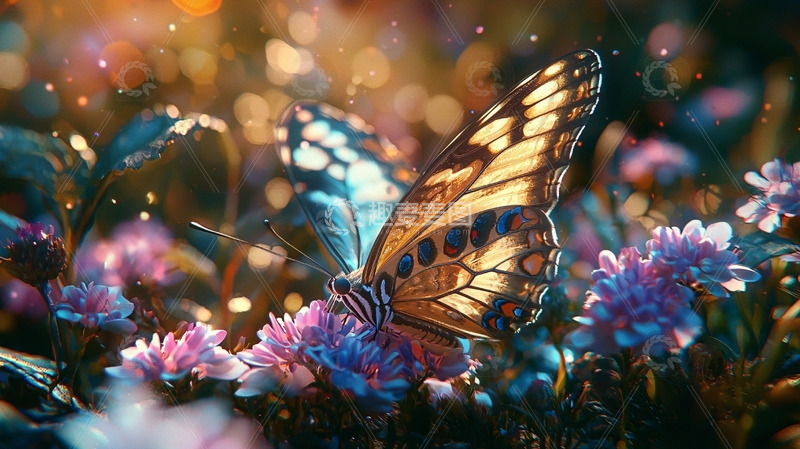 高清大图下载【趣麦麦图】梦幻蝴蝶花丛