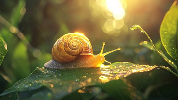 阳光下的蜗牛
