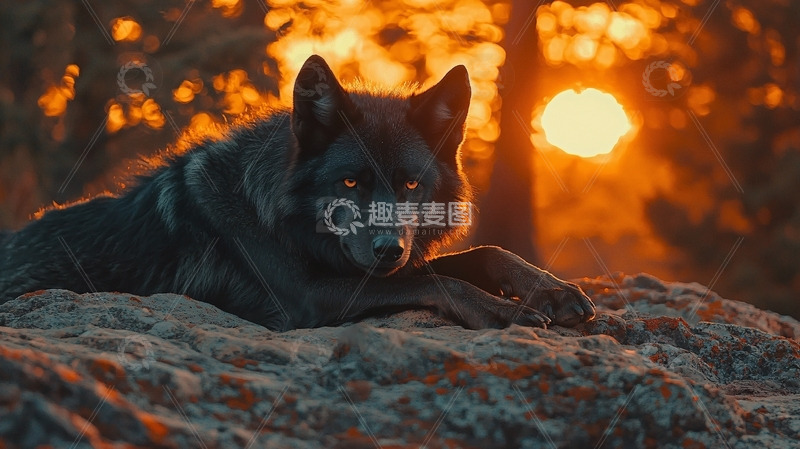 高清大图下载【趣麦麦图】黑狼