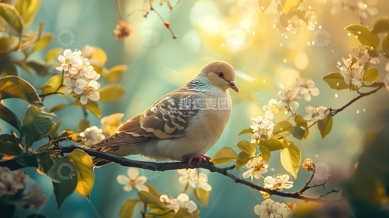 高清大图下载【趣麦麦图】斑鸠