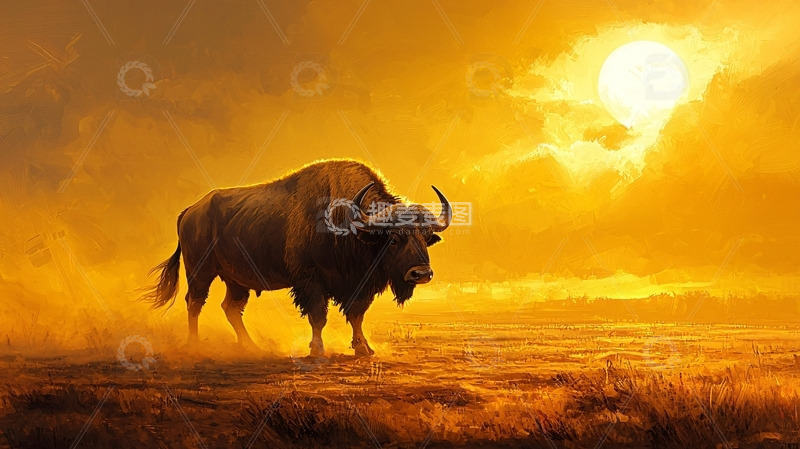 高清大图下载【趣麦麦图】非洲野牛