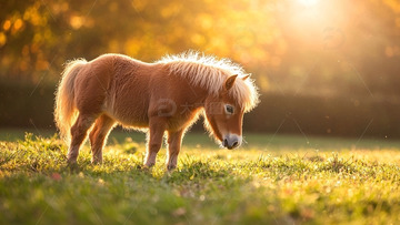 阳光下的小马驹