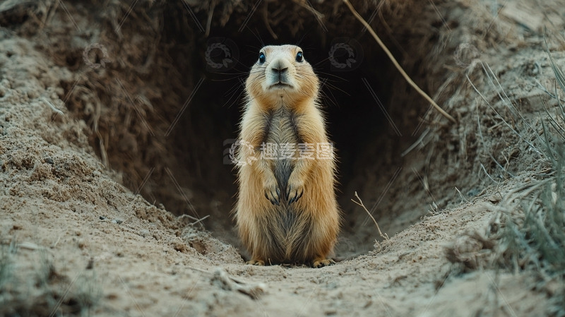 高清大图下载【趣麦麦图】草原犬鼠洞穴