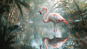 秘境中的火烈鸟