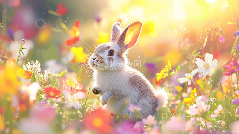 高清大图下载【趣麦麦图】阳光下的小兔子
