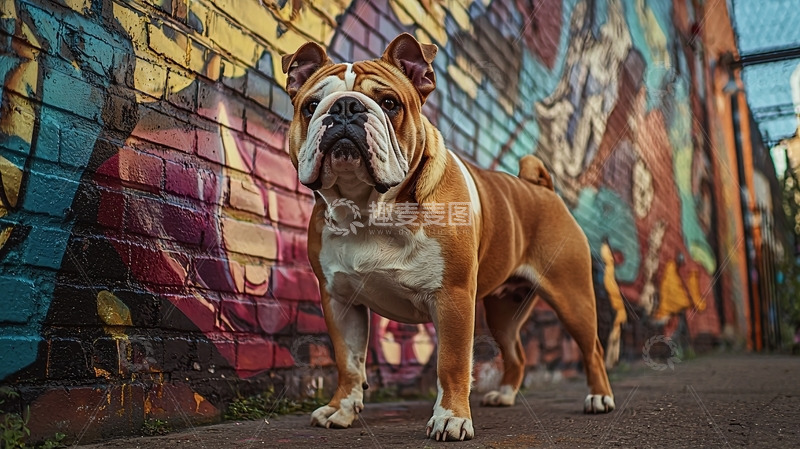 高清大图下载【趣麦麦图】英式斗牛犬