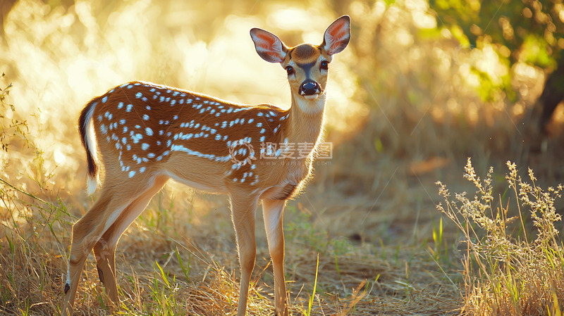 夕阳下的小鹿
