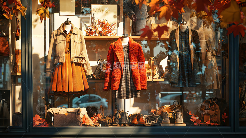 高清大图下载【趣麦麦图】橱窗服装展示