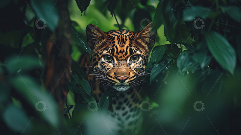 高清大图下载【趣麦麦图】丛林中的美洲豹