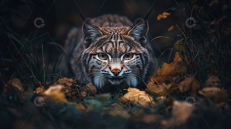 高清大图下载【趣麦麦图】眼神凶狠的猞猁