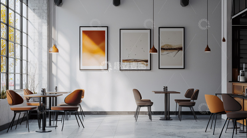 高清大图下载【趣麦麦图】现代简约咖啡馆