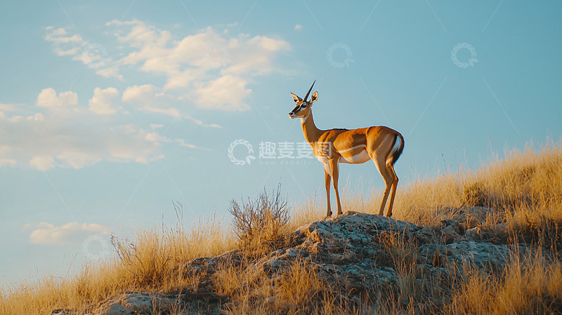 高清大图下载【趣麦麦图】非洲瞪羚