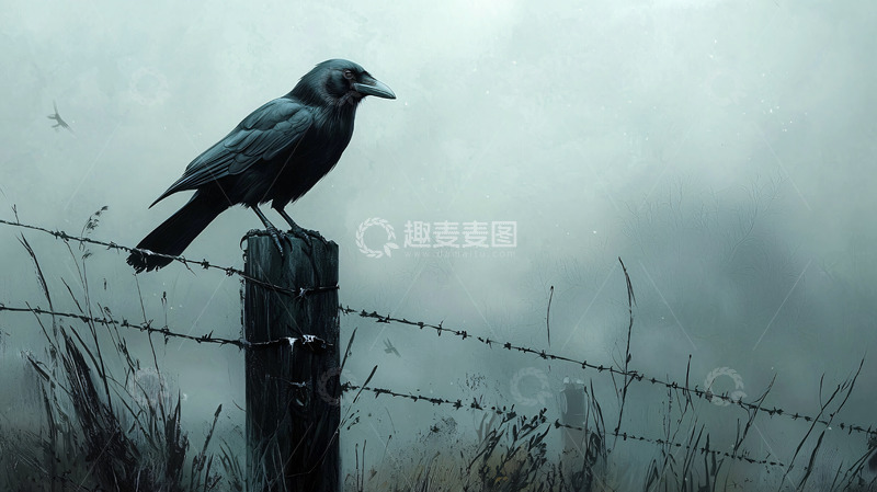 高清大图下载【趣麦麦图】乌鸦