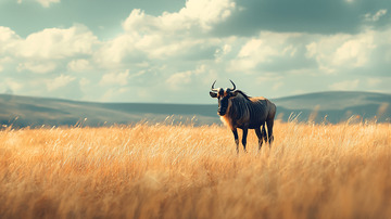 非洲草原雄性黑斑羚