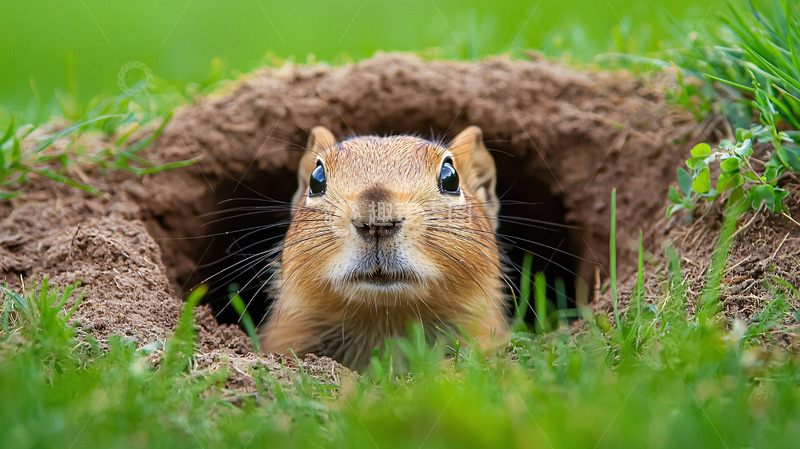 高清大图下载【趣麦麦图】草原犬鼠洞穴