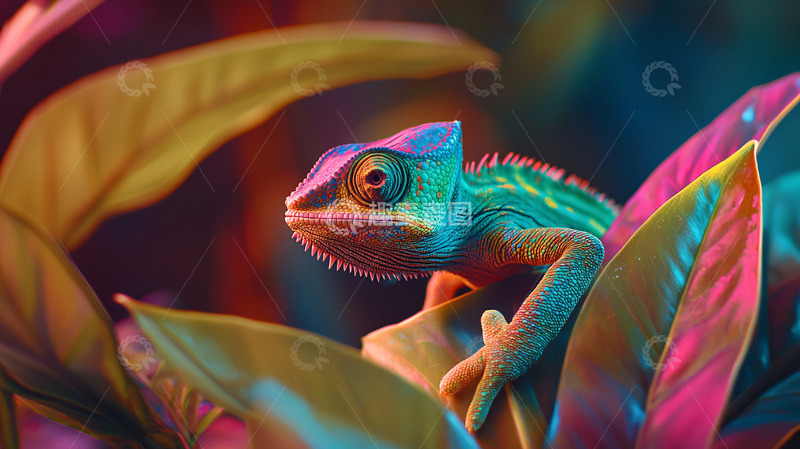 高清大图下载【趣麦麦图】变色龙