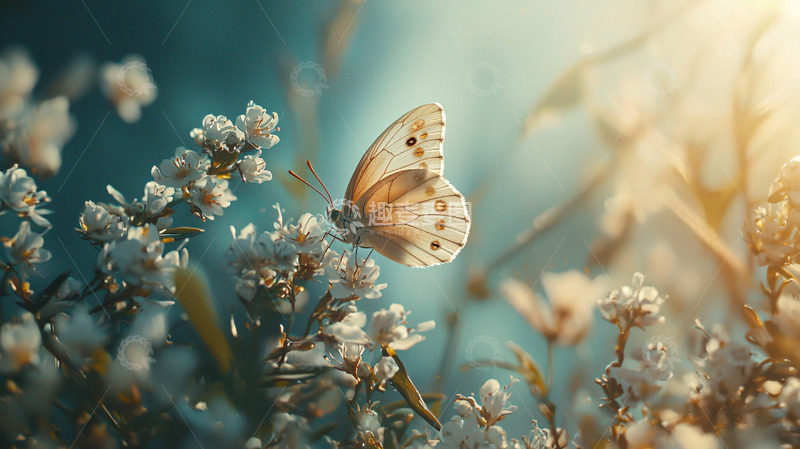 高清大图下载【趣麦麦图】阳光下的蝴蝶花朵