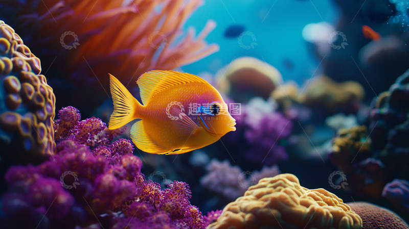 高清大图下载【趣麦麦图】珊瑚礁鱼类