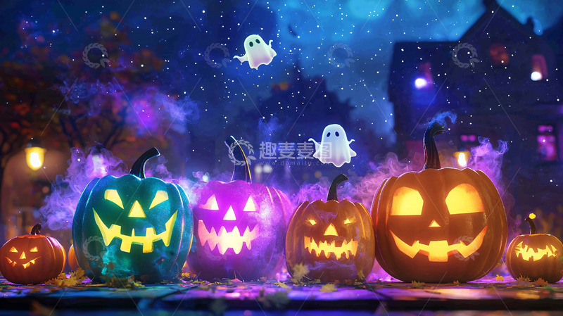 高清大图下载【趣麦麦图】万圣节南瓜灯12