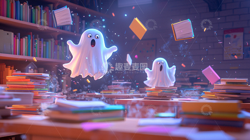 高清大图下载【趣麦麦图】卡通幽灵高清图片