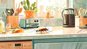 厨房蟑螂高清图片