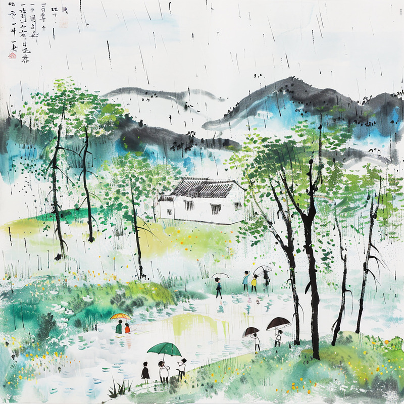 高清大图下载【趣麦麦图】春季水墨风景