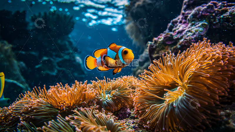 高清大图下载【趣麦麦图】海底珊瑚礁鱼类