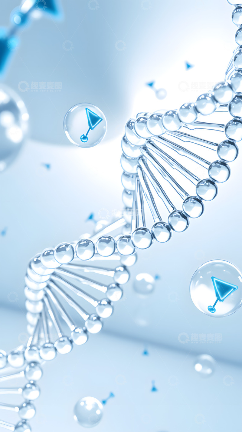 高清大图下载【趣麦麦图】医学摄影DNA概念图