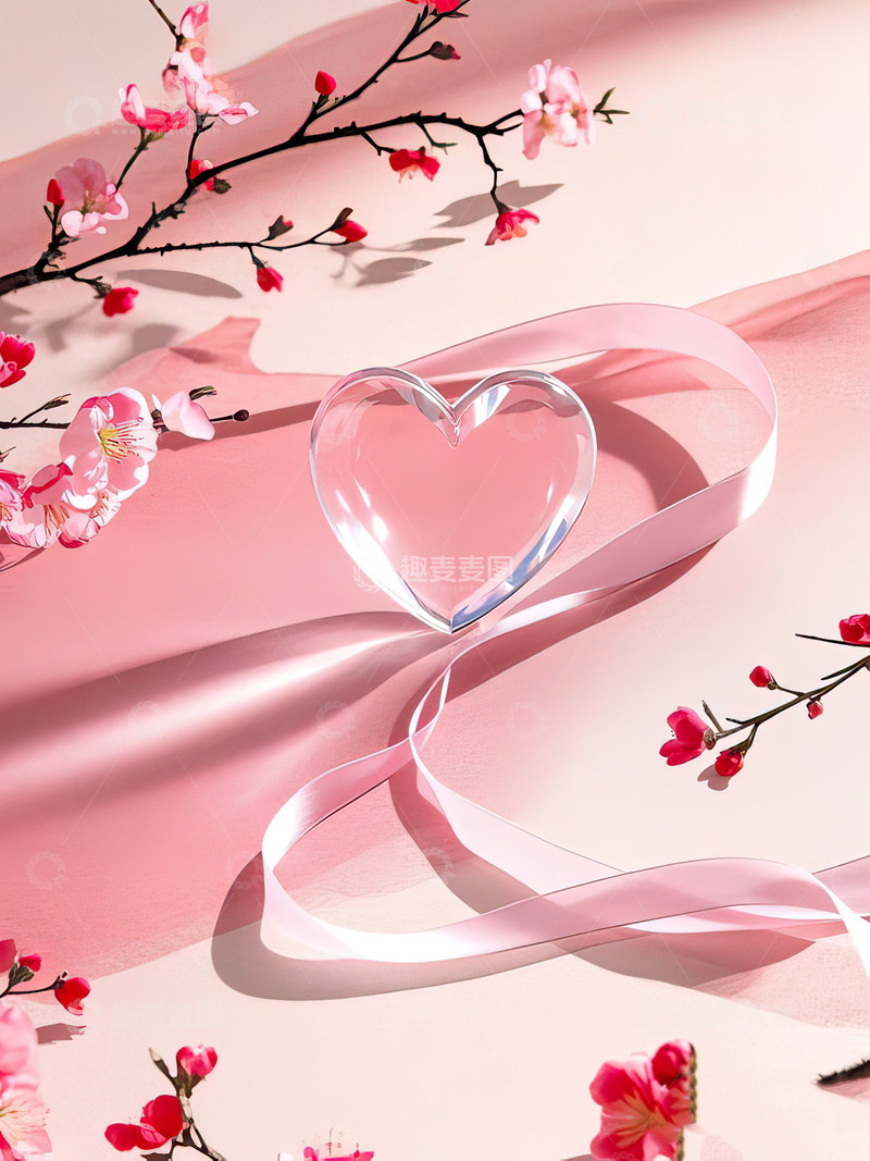 高清大图下载【趣麦麦图】七夕520情人节中式浪漫爱心背景40