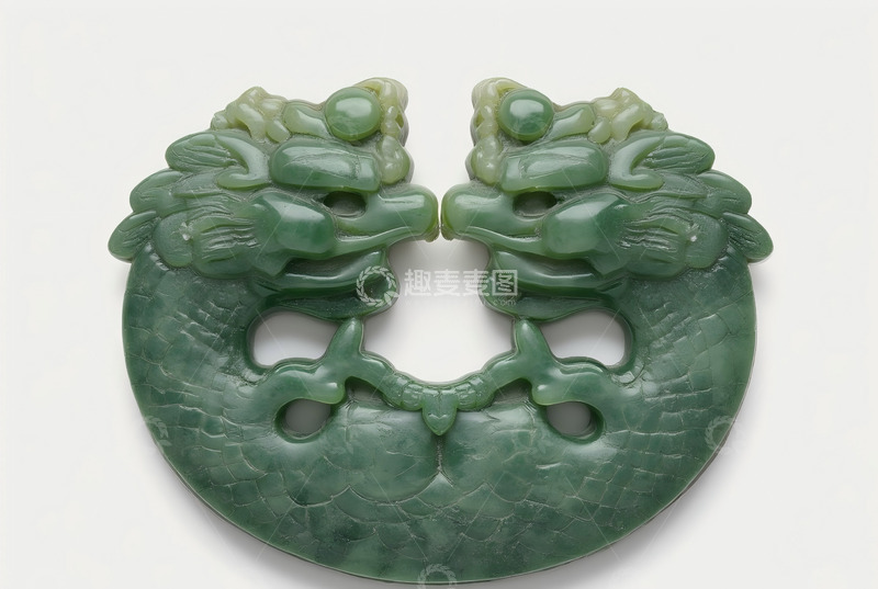 高清大图下载【趣麦麦图】商代青玉龙形玦 
